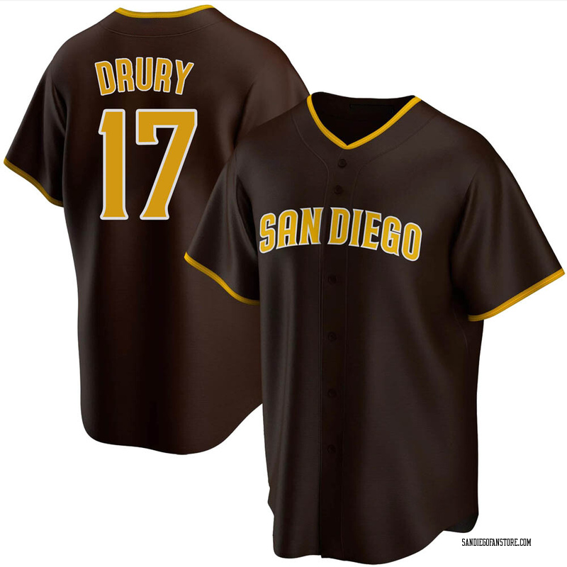 Men's Brandon Drury San Diego Padres Replica Brown Sand/ Alternate Jersey