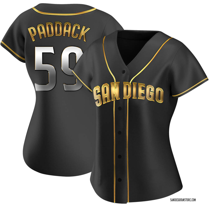 SAN DIEGO PADRES- CHRIS PADDACK AUTOGRAPH PINSTRIPE HOME #59 SHERIFF JERSEY  JSA