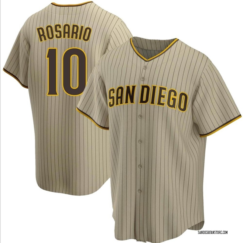 Men's Eguy Rosario San Diego Padres Replica Black Golden Alternate Jersey