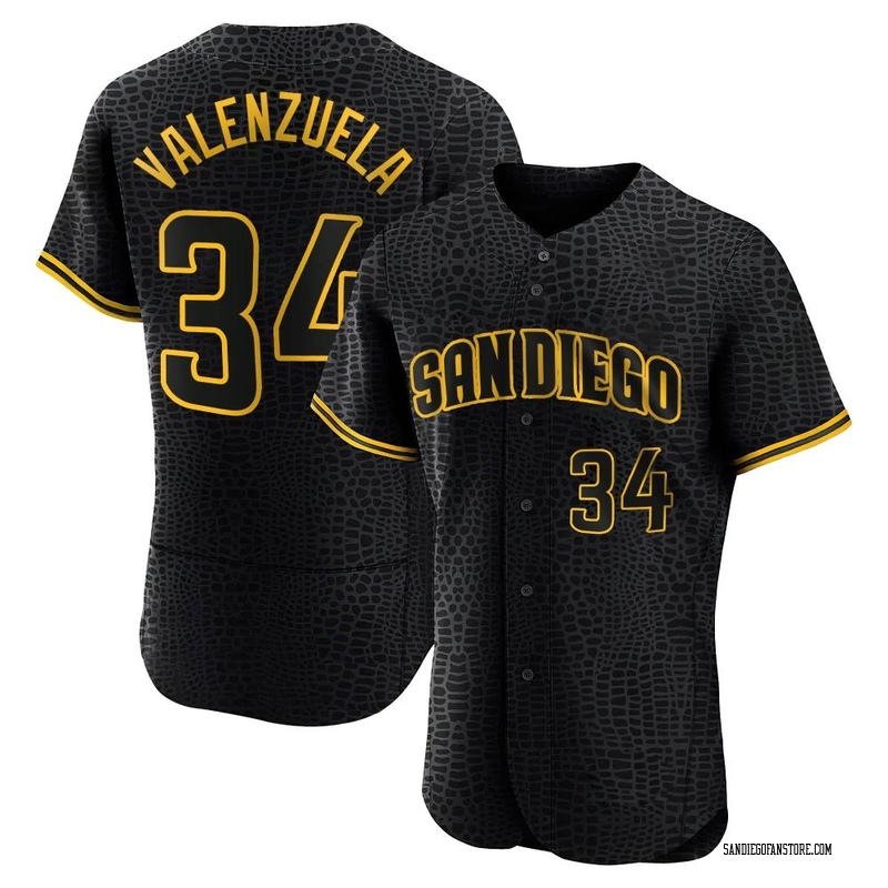 Men's Fernando Valenzuela San Diego Padres Replica White Home Cooperstown  Collection Jersey