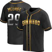 Fred Mcgriff Men's San Diego Padres Alternate Jersey - Black Golden Replica