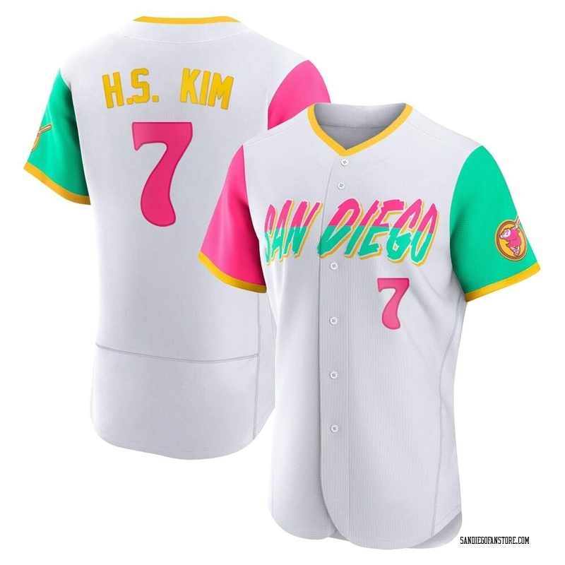 Men's San Diego Padres Ha-Seong Kim Nike White Replica Player Jersey