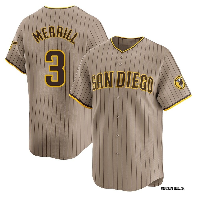 Jackson Merrill Youth San Diego Padres Tan Alternate Jersey - Limited