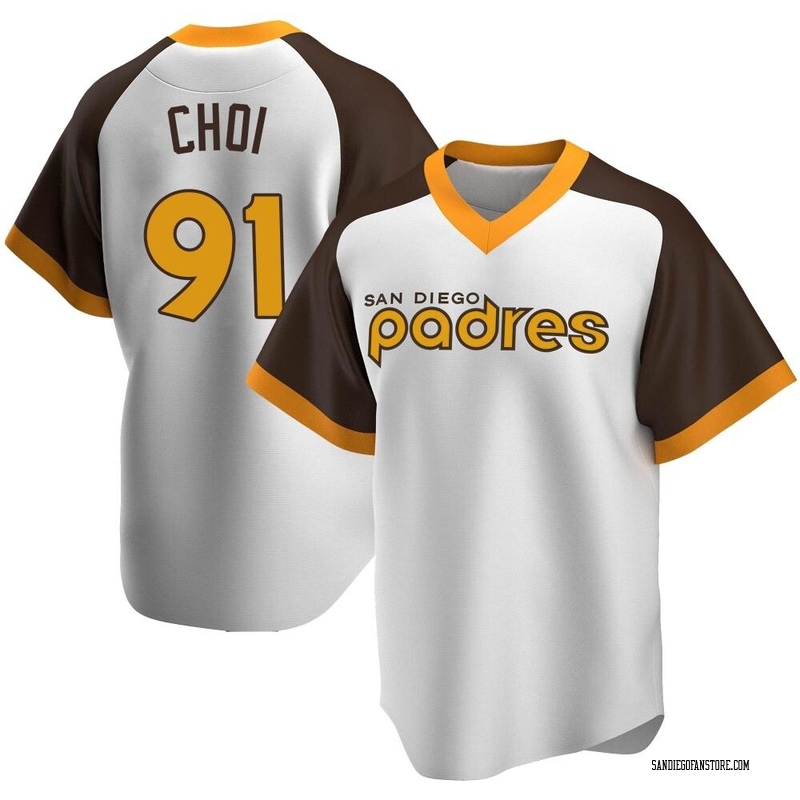 Men's Ji Man Choi San Diego Padres Replica Brown Road Jersey