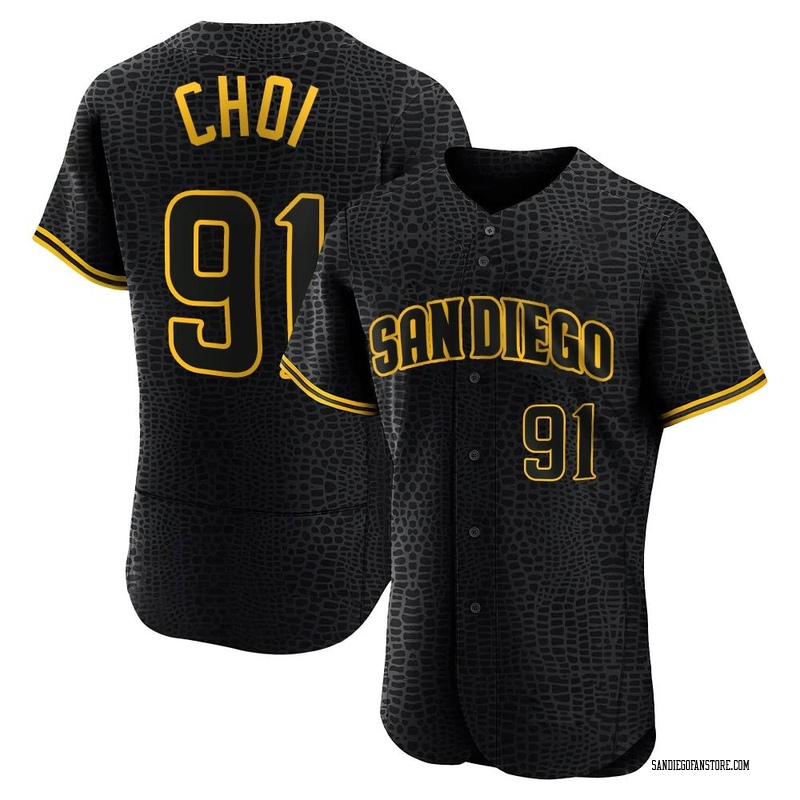 Men's Ji Man Choi San Diego Padres Replica Black Golden Alternate