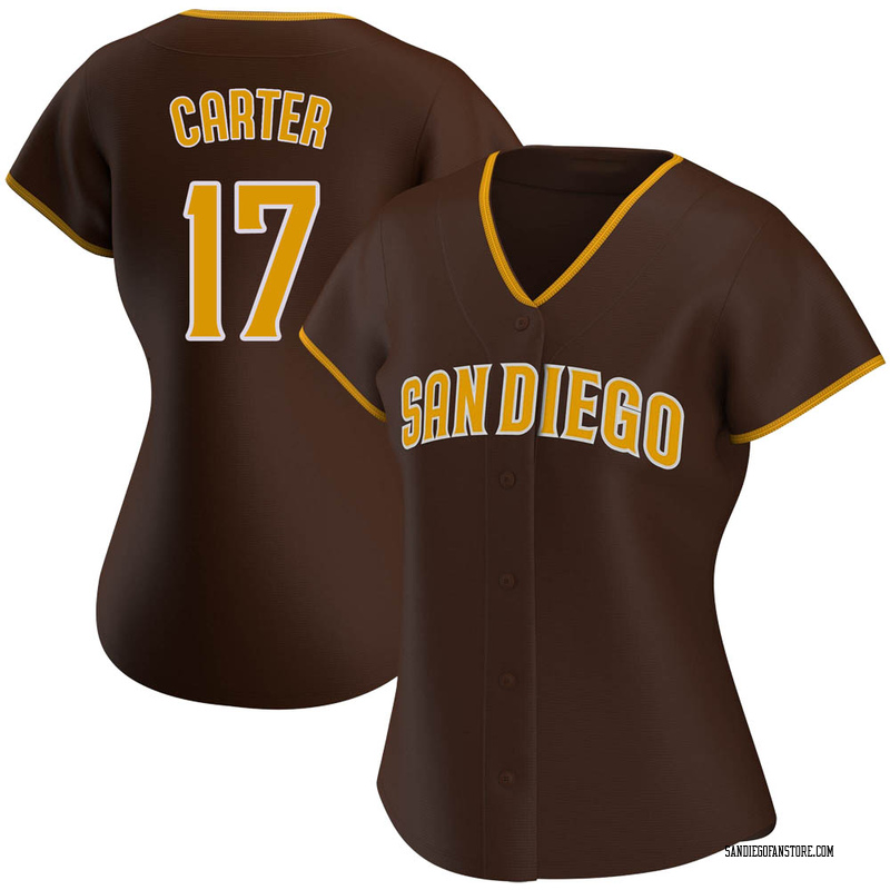 Women's Joe Carter San Diego Padres Authentic Brown Road Jersey