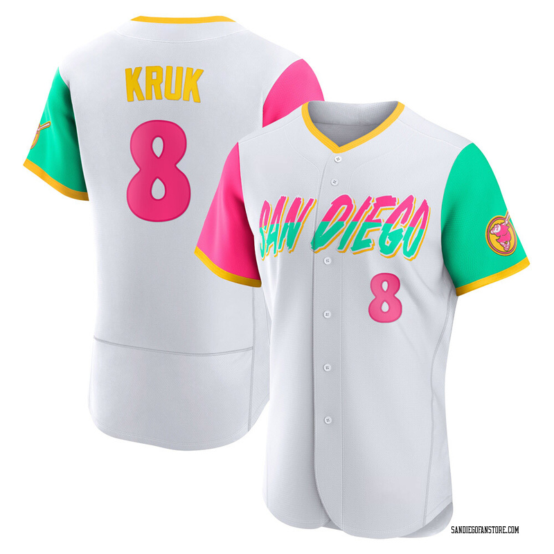 Women's John Kruk San Diego Padres Replica White /Brown Home Jersey