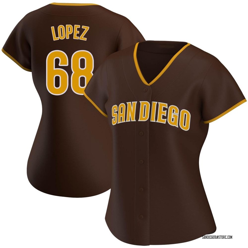 Men's Jose Lopez San Diego Padres Replica White /Brown Home Jersey
