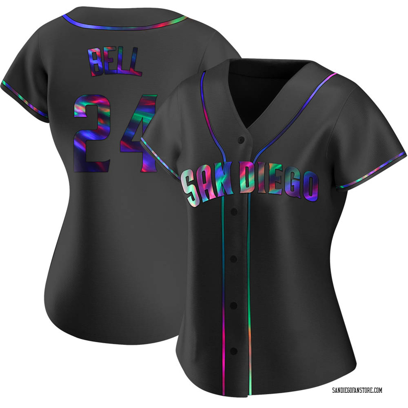 Women's Josh Bell San Diego Padres Replica Black Pitch Fashion Jersey