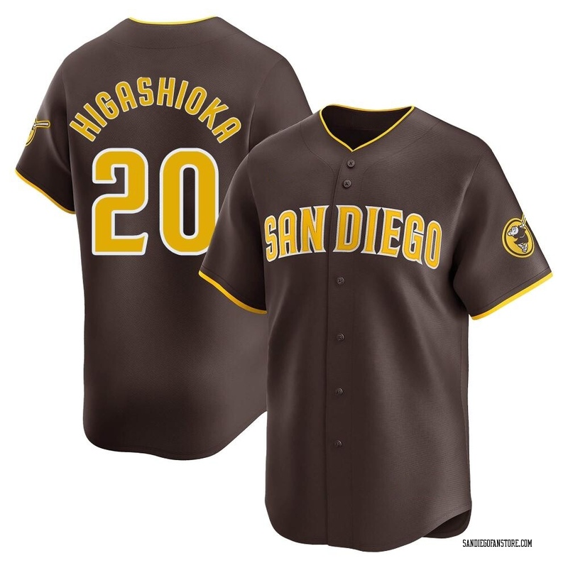 Kyle Higashioka Men's San Diego Padres Away Jersey - Brown Limited