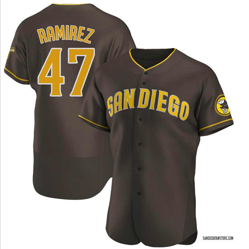 Men's Nick Ramirez San Diego Padres Authentic White /Brown Home Jersey