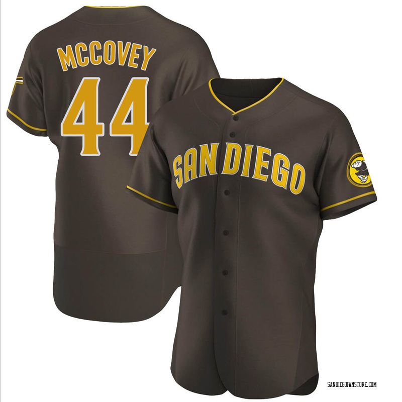 Men's Willie Mccovey San Diego Padres Replica White Home Cooperstown  Collection Jersey